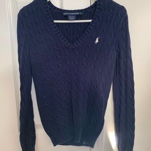 NEW - Polo Ralph Lauren Cable-Knit Navy Sweater